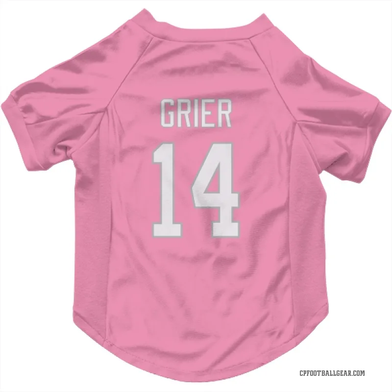 Will Grier  Pink Carolina Panthers  Cat & Dog Pet Jersey
