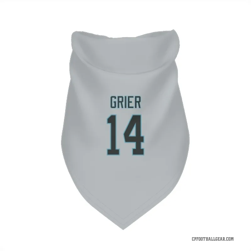 Will Grier  White Carolina Panthers  Cat & Dog Pet Bandana