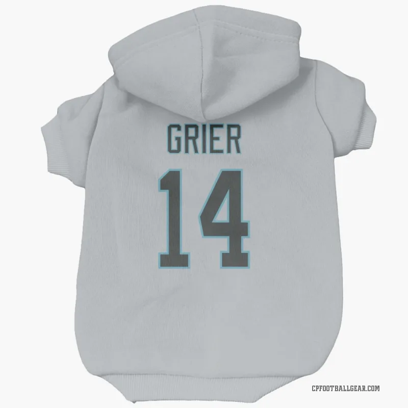 Will Grier  White Carolina Panthers  Cat & Dog Pet Hoodie