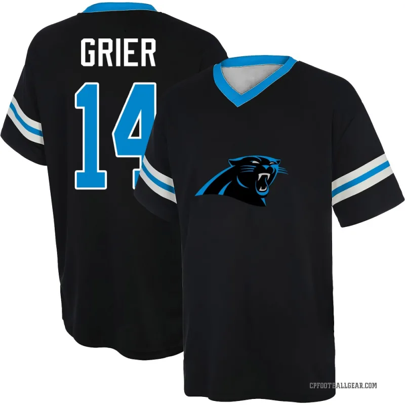 Will Grier Youth Black Carolina Panthers Game Day V-Neck T-Shirt
