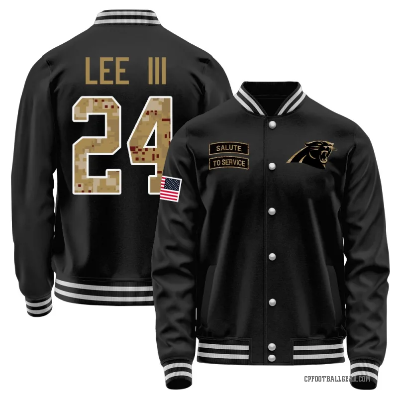 Will Lee III Men's Black Carolina Panthers Salute to Service Sideline Performance Jacket