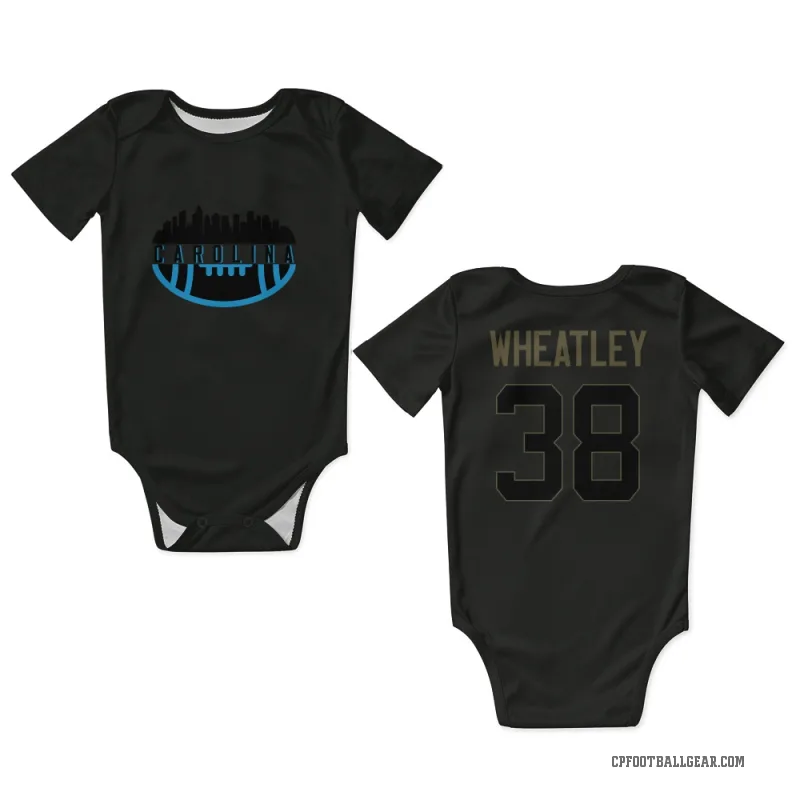 Zakee Wheatley  Black Carolina Panthers  Service Newborn & Infant Bodysuit