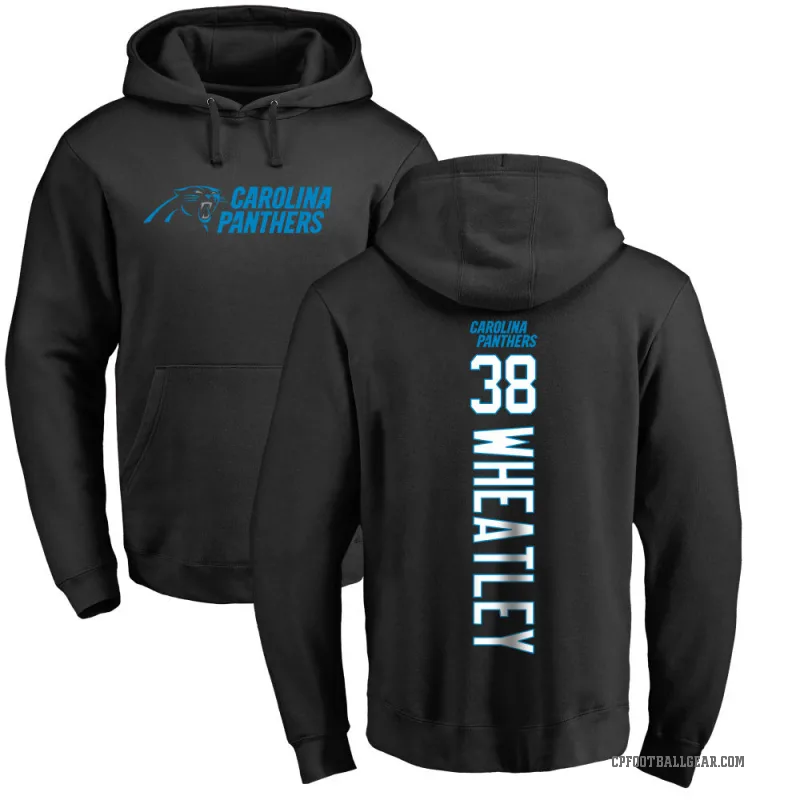 Zakee Wheatley Men's Black Carolina Panthers Pro Line Backer Pullover Hoodie