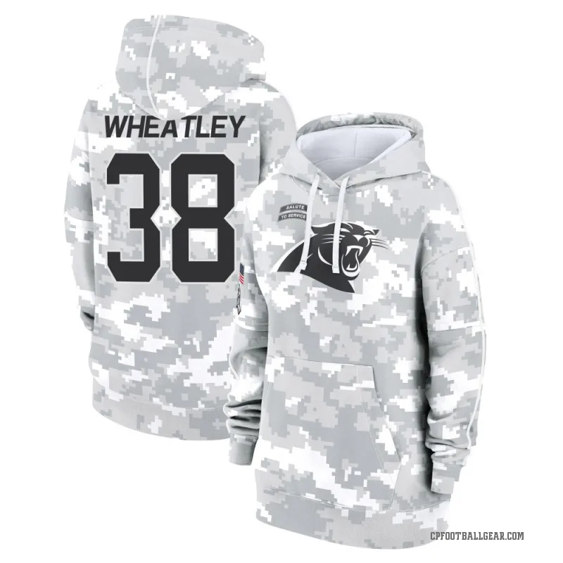 Zakee Wheatley Women's Camo Carolina Panthers Arctic 2024 Salute to Service Club Fleece Pullover Hoodie