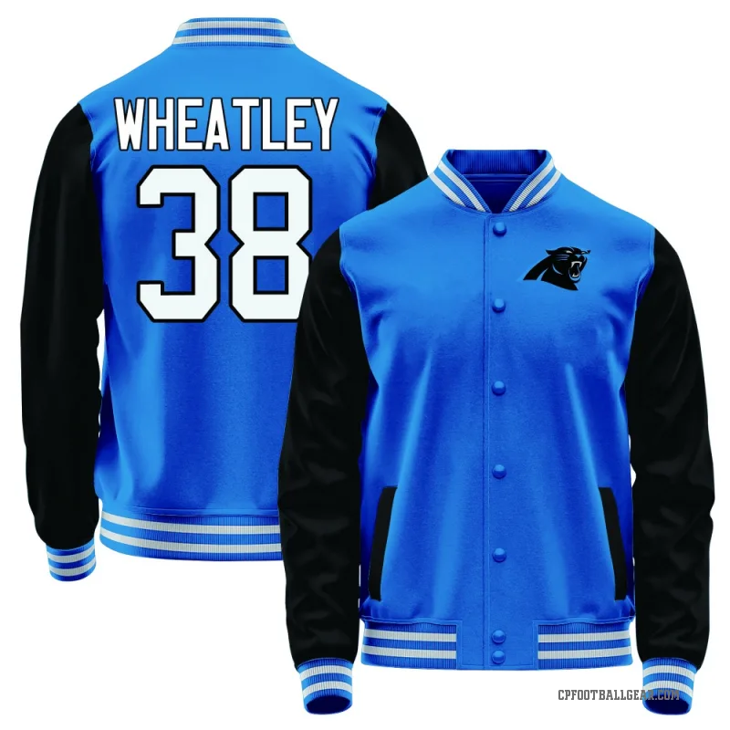 Zakee Wheatley Youth Blue Carolina Panthers /Black Full-Snap Jacket