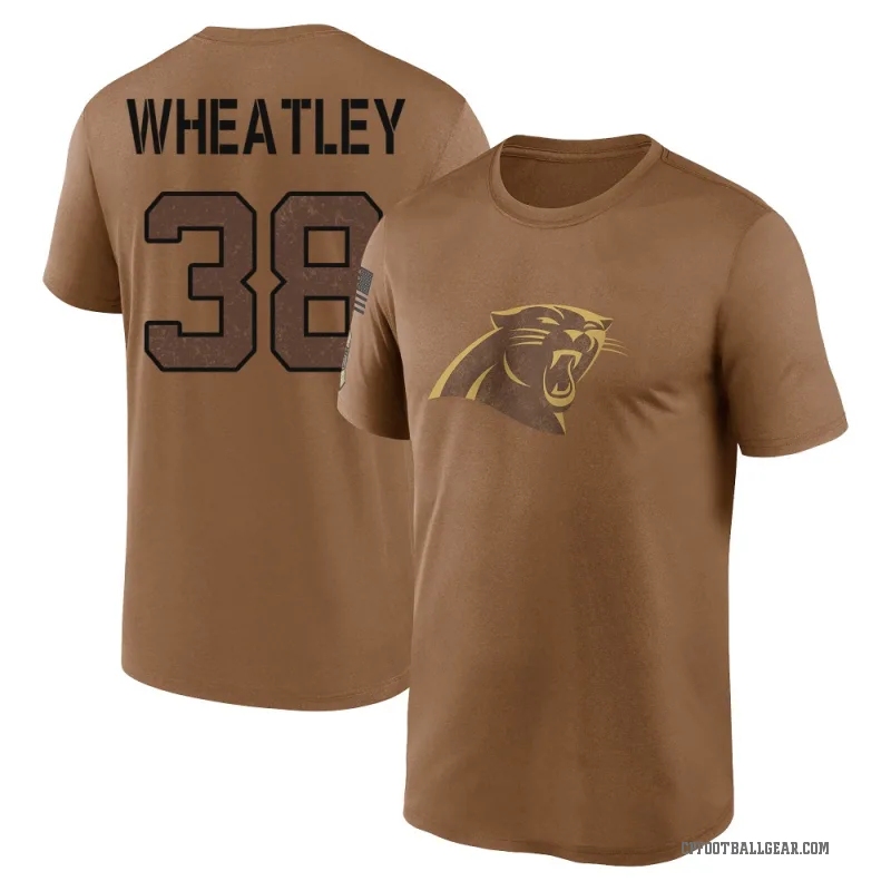 Zakee Wheatley Youth Brown Carolina Panthers 2023 Salute To Service Performance T-Shirt