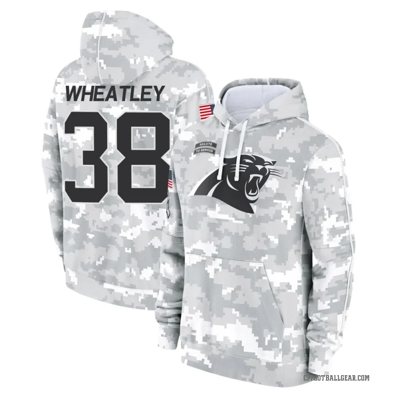 Zakee Wheatley Youth Camo Carolina Panthers Arctic 2024 Salute to Service Club Fleece Pullover Hoodie