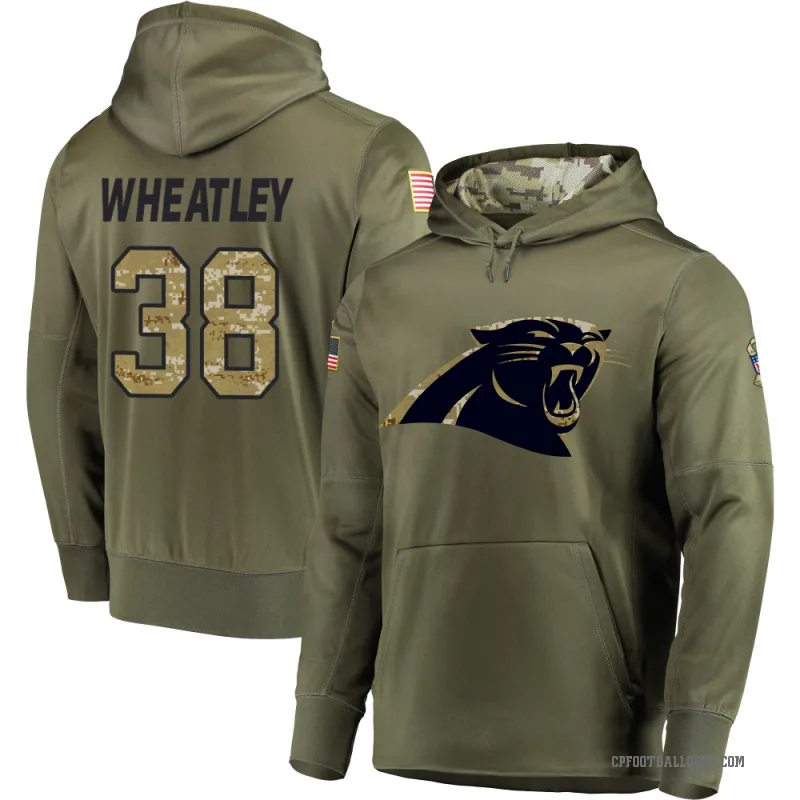 Zakee Wheatley Youth Olive Carolina Panthers Salute to Service Pullover Hoodie